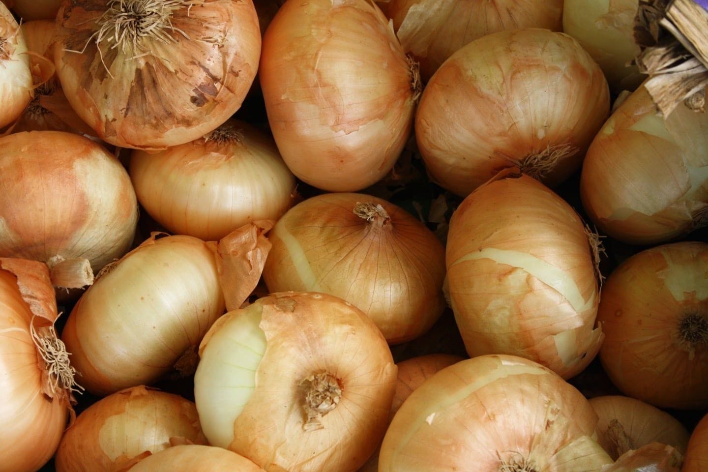 Cebollas agrupadas